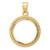 Wideband Distinguished Coin Jewelry 14k Polished and Diamond-cut with Casted Rope 18.0mm Prong Coin Bezel Pendant