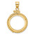 Wideband Distinguished Coin Jewelry 14k Polished Casted Rope 16.5mm x 1.35mm Screw Top Coin Bezel Pendant