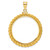 Wideband Distinguished Coin Jewelry 14k Polished Casted Rope 32.0mm x 2.85mm Screw Top Coin Bezel Pendant
