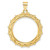 Wideband Distinguished Coin Jewelry 14k Polished Fancy 22.0mm Prong Coin Bezel Pendant - C8-78F879AE-4083
