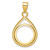 Wideband Distinguished Coin Jewelry 14k Polished Lightweight Teardrop 14.0mm Prong Coin Bezel Pendant
