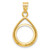 Wideband Distinguished Coin Jewelry 14k Polished Lightweight Teardrop 14.0mm Prong Coin Bezel Pendant