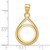 Wideband Distinguished Coin Jewelry 14k Polished Lightweight Teardrop 14.0mm Prong Coin Bezel Pendant