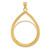 Wideband Distinguished Coin Jewelry 14k Polished Lightweight Teardrop 32.0mm Prong Coin Bezel Pendant