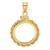 Wideband Distinguished Coin Jewelry 14k Polished Rope 16.5mm x 1.35mm Screw Top Coin Bezel Pendant