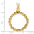 Wideband Distinguished Coin Jewelry 14k Polished Rope 22.0mm x 1.9mm Screw Top Coin Bezel Pendant