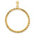 Wideband Distinguished Coin Jewelry 14k Polished Rope 32.0mm Prong Coin Bezel Pendant
