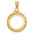 Wideband Distinguished Coin Jewelry 14k Polished Wide Twisted Wire 16.5mm x 1.35mm Screw Top Coin Bezel Pendant