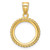 Wideband Distinguished Coin Jewelry 14k Polished with Casted Rope 14.0mm Prong Coin Bezel Pendant