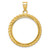 Wideband Distinguished Coin Jewelry 14k Polished with Casted Rope 22.0mm Prong Coin Bezel Pendant