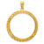 Wideband Distinguished Coin Jewelry 14k Polished with Casted Rope 32.7mm Prong Coin Bezel Pendant