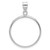 Wideband Distinguished Coin Jewelry 14k White Gold Polished 22.0mm Prong Coin Bezel Pendant