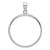 Wideband Distinguished Coin Jewelry 14k White Gold Polished 27.0mm Prong Coin Bezel Pendant
