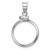 Wideband Distinguished Coin Jewelry 14k White Gold Polished and Diamond-cut 16.5mm x 1.35mm Screw Top Coin Bezel Pendant