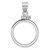 Wideband Distinguished Coin Jewelry 14k White Gold Polished and Diamond-cut 16.5mm x 1.35mm Screw Top Coin Bezel Pendant