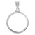 Wideband Distinguished Coin Jewelry 14k White Gold Polished and Diamond-cut 27mm x 2.35mm Screw Top Coin Bezel Pendant