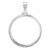 Wideband Distinguished Coin Jewelry 14k White Gold Polished and Diamond-cut 34.2mm x 2.85mm Screw Top Coin Bezel Pendant