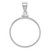 Wideband Distinguished Coin Jewelry Sterling Silver Polished 27.0 x 1.85mm Screw Top Coin Bezel Pendant