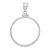 Wideband Distinguished Coin Jewelry Sterling Silver Polished 27.0 x 1.85mm Screw Top Coin Bezel Pendant