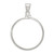 Wideband Distinguished Coin Jewelry Sterling Silver Polished 30.5 x 2.1mm $0.50 Screw Top Coin Bezel Pendant