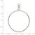 Wideband Distinguished Coin Jewelry Sterling Silver Polished 40.6 x 3.1mm Screw Top Coin Bezel Pendant
