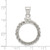 Wideband Distinguished Coin Jewelry Sterling Silver Polished Rope 19.1 x 1.5mm $0.01 Screw Top Coin Bezel Pendant