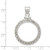 Wideband Distinguished Coin Jewelry Sterling Silver Polished Rope 21.1 x 2.0mm $0.05 Screw Top Coin Bezel Pendant