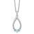 Earring, bracelet, and necklace set crafted in sterling silver with rhodium plating. Swiss blue topaz.