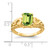 14k 8x6mm Emerald Cut Peridot ring