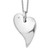 Modern sterling silver rhodium-plated set with unique curved heart designs accented by delicate diamonds.