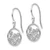Delicate sterling silver rhodium-plated set featuring openwork floral designs accented with sparkling diamonds.