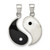 This meaningful set is crafted in rhodium-plated sterling silver and features black and white enameled Yin Yang children’s post earrings, a Yin Yang CZ ring, and a two-piece Yin Yang pendant with mother-of-pearl and black resin.