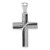 This refined set features a square men’s ring (size 9.75) accented with black and white diamonds, paired with a 14K white gold cross pendant adorned with 1/5 ct. of black and white diamonds.