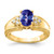 14k 8x6mm Oval Tanzanite AA Diamond ring