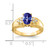 14k 8x6mm Oval Tanzanite AA Diamond ring