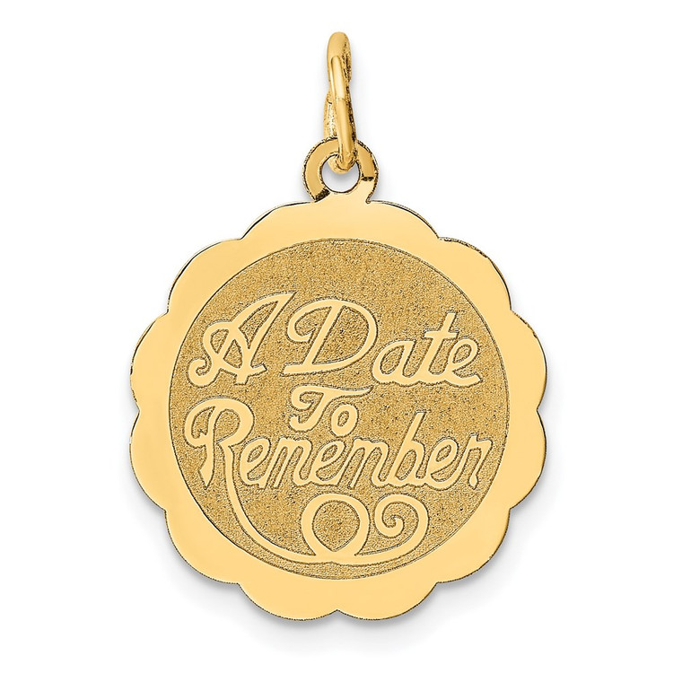 14K A DATE TO REMEMBER Disc Charm - XA-CC99C870-9313