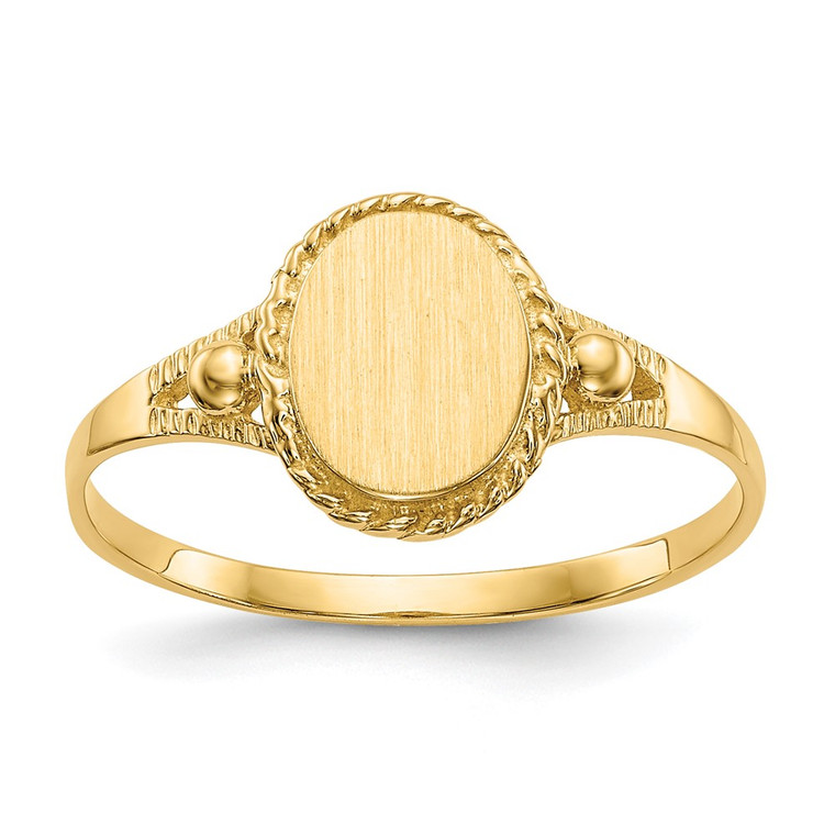 14k Childs Fancy Signet Ring - R2-65D7195F-2487