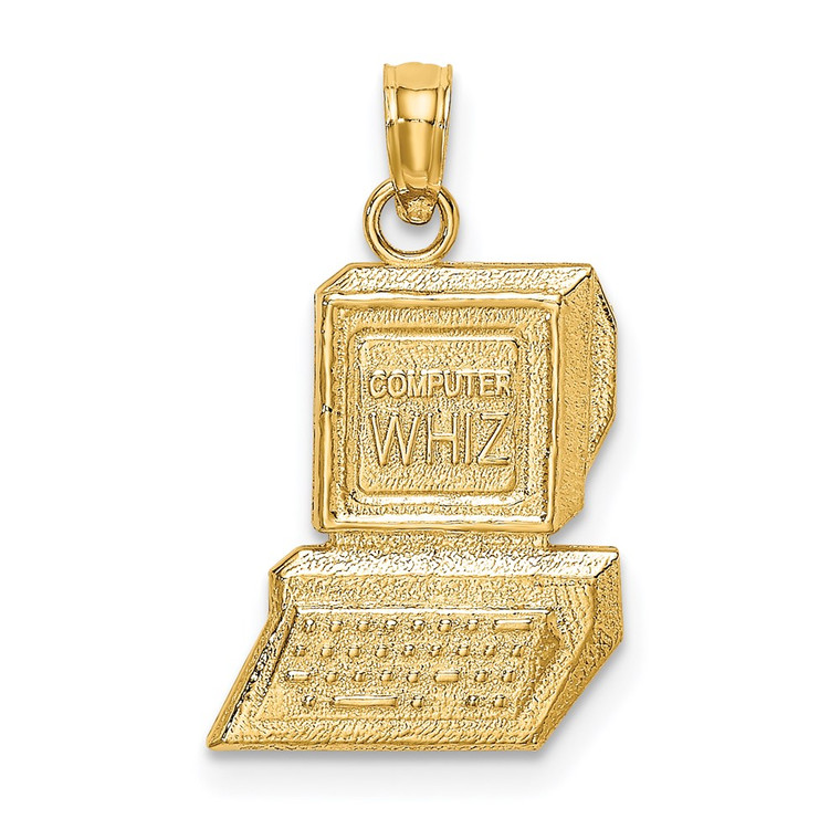 14k COMPUTER WHIZ Charm