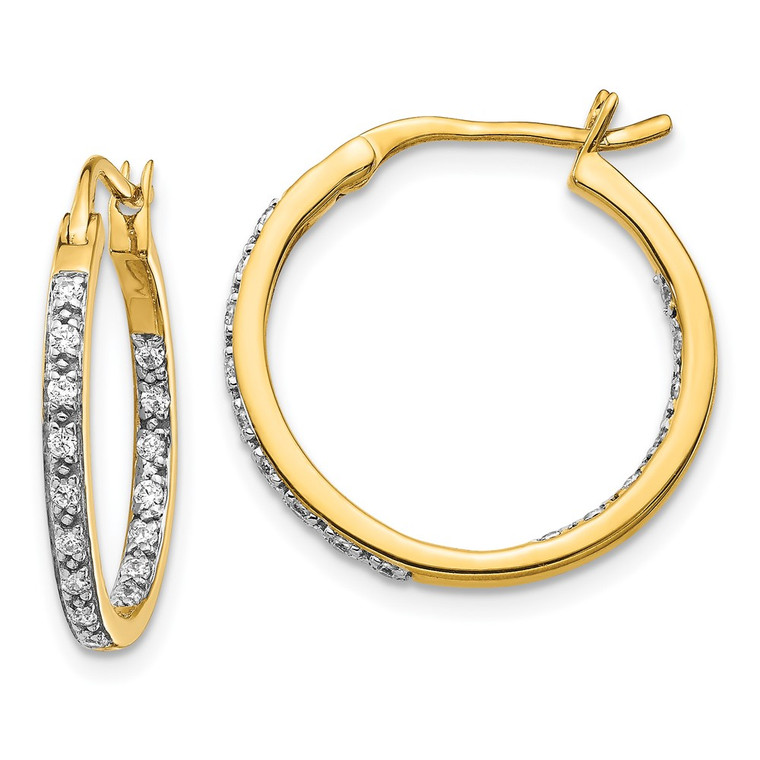 14k Diamond In/Out Hoop Earrings - EM-1CF753A4-1508