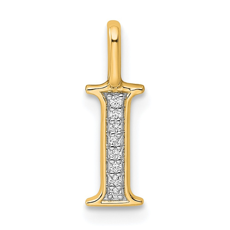14k Diamond Letter I Initial Pendant - PM-D893AA57-2642