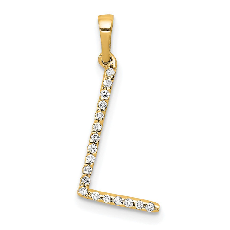 14K Diamond Letter L Initial Pendant - PM-9F452179-5959