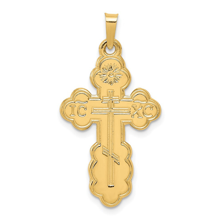 14k Eastern Orthodox Cross Pendant - XR-03E4CD67-1824