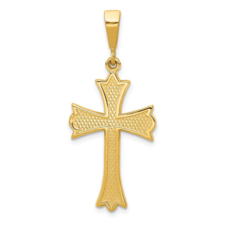 14k Fleur De Lis Cross Pendant - C1-D9F11C44-4795