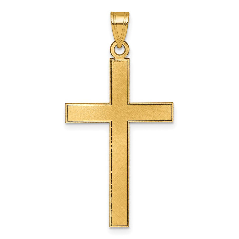 14k Florentine Satin Cross Pendant - XR-B478C8E3-7521