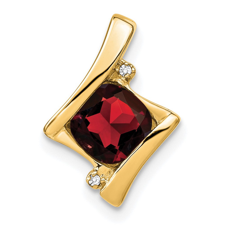 14k Garnet and Diamond Pendant - PM-1C2A9F68-4686