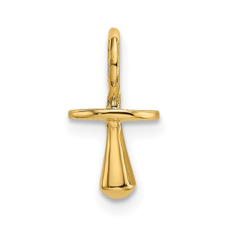 14K Gold Polished 3-D Pacifier Charm
