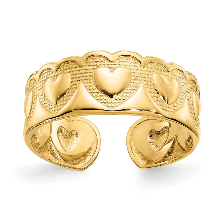 14k Heart Toe Ring - R5-10B9EEED-6233