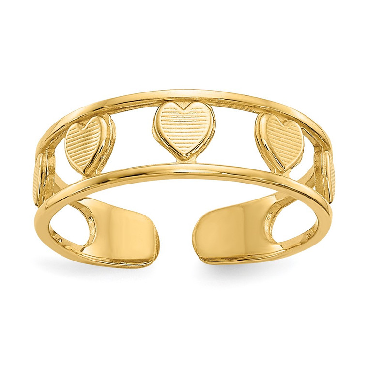 14k Heart Toe Ring - R5-BF694C53-9956