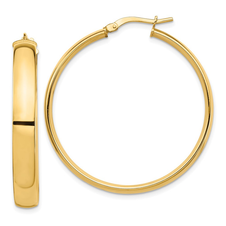 14k High Polished 5mm Hoop Earrings - TF-32786395-9827