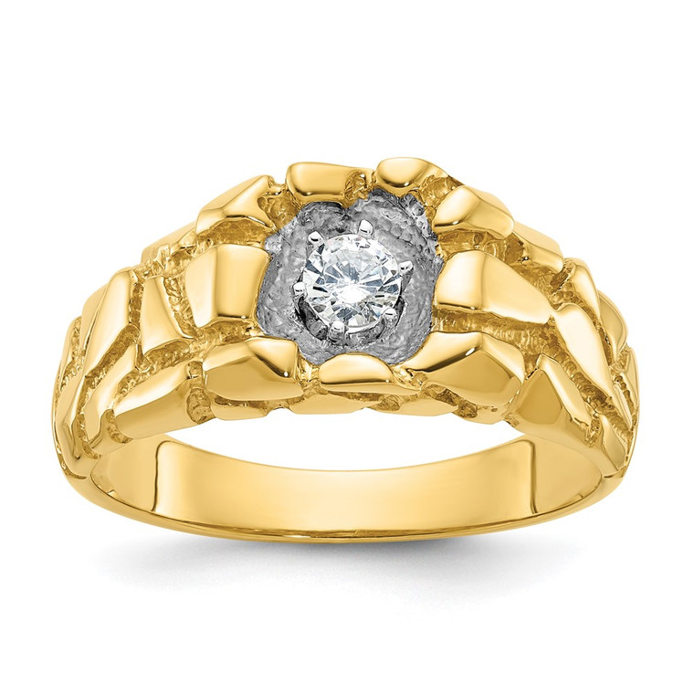 14k IBGoodman Men's Diamond Nugget Ring Mounting - B0-37A553B9-1259